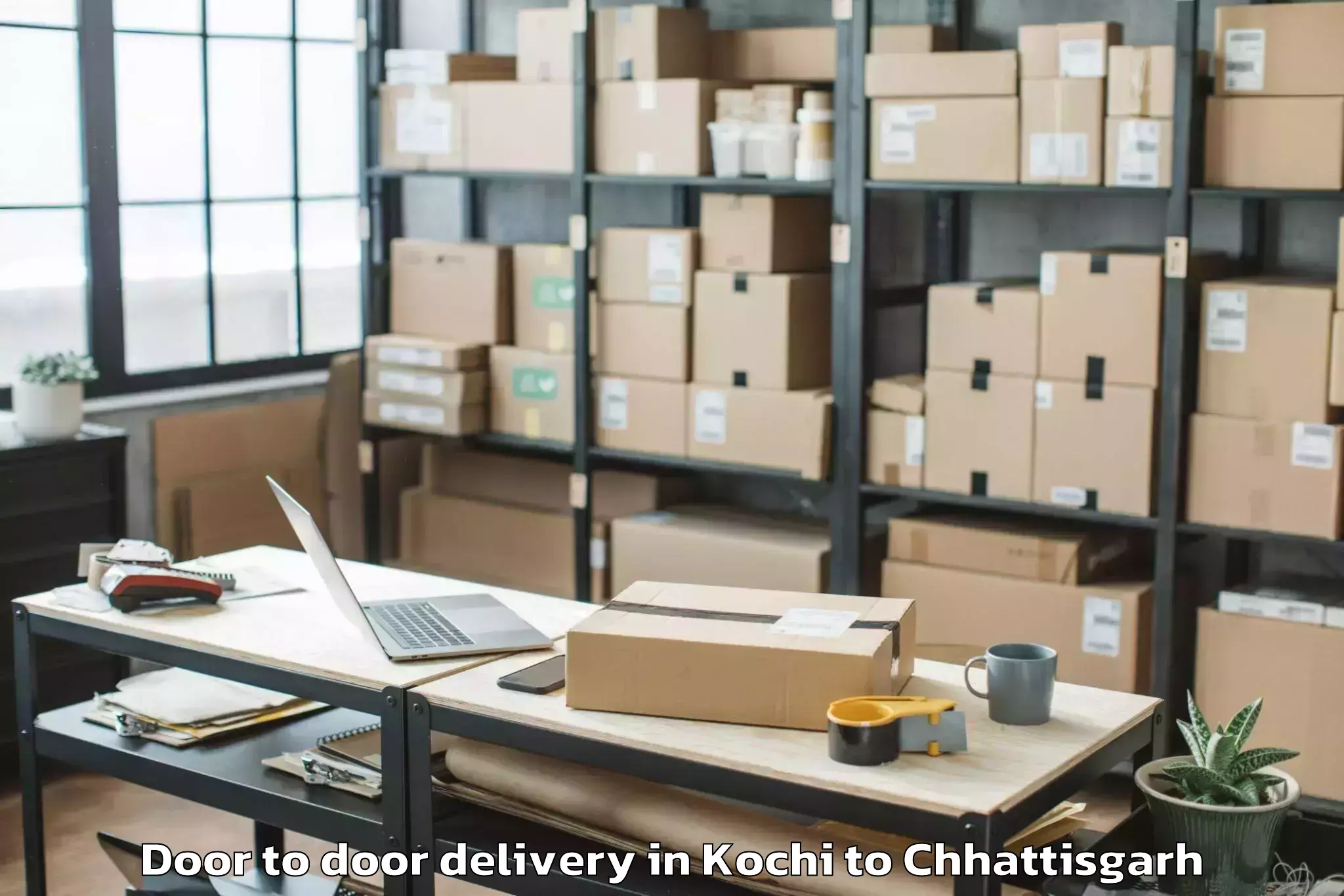 Reliable Kochi to Pithora Door To Door Delivery